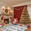 Christmas Area Rug, Washable Non Slip Holiday Carpet with Xmas Tree Reindeer Snowflake, Low Pile Accent Rug for Home - 3 of 4