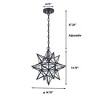 Claxy 16 Inch Modern Star Pendant Light Boho Black Hanging Pendant Light - 4 of 4