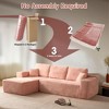 XIZZI Modular Sectional Sofa Couch, L/U-Shape Upholstered Couch, Modern Minimalist Couches for Living Room, Free Combination Deep Seat Corner Couch - 4 of 4