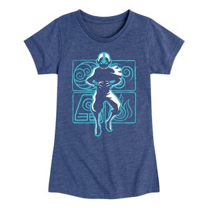 Girls' - Avatar: The Last Airbender - Aang Airbender Fitted Short Sleeve Graphic T-Shirt - 1 of 4