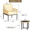 GustoWave 3-Piece Bistro Set With Table And Beige Cushions For Garden Patio Deck - 2 of 4