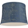 Springcrest Nagano 14" Top x 16" Bottom x 11 1/2" High x 11 1/2" Slant Print Lamp Shade Replacement Medium Blue Drum Softback Washer Harp Finial - 3 of 4