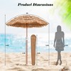 Costway Patio 6FT Tropical Thatched Tiki Beach Umbrella Portable Outdoor Market Tilt - 3 of 4