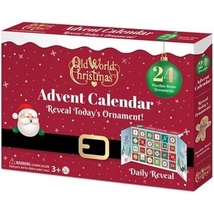 Old World Christmas Ornament Advent Calendar with 24 Flexible Resin Ornaments - 1 of 4