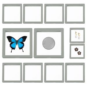 Unique Bargains Transparent PE 3D Floating Display Stand Holder Jewelry Storage Box 12 Pcs - 1 of 3