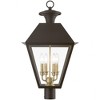 Livex Lighting Wentworth 4 - Light Post Light in  Bronze/Antique Brass - 3 of 4