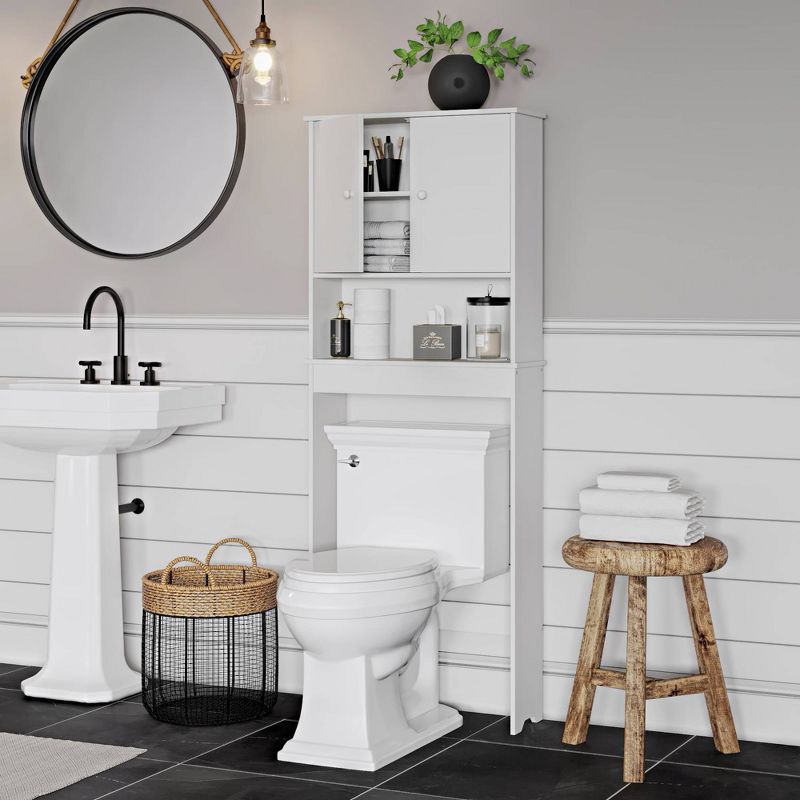 Over Toilet Cabinet with Adjustable Shelf White - RiverRidge Home, 3 of 10
