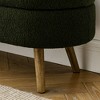CAVINAS 43.5" Storage Ottoman Bench with Rubberwood Legs,Multi-Functional Ottoman with Storage,Storage Bench for Living Room,Bedroom - 4 of 4