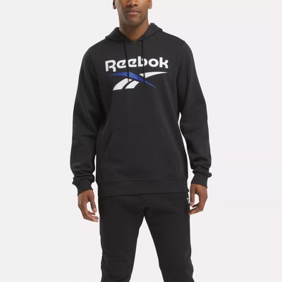 Reebok Identity Fleece Stacked Logo Pullover Hoodie Mens