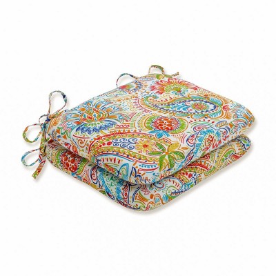 2pc Gilford Outdoor Rounded Corners Seat Cushions - Pillow Perfect