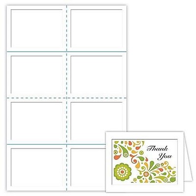 Blanks USA 5 1/2 x 4 1/4 80 lbs. Smooth Cover Note Card White 400/Pack PFG1S84WH