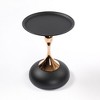NicBex End Tables for Living Room, Mermaid Tail End Coffee Table Round Metal Pedestal Table, Minimalist Accent Table for Bedroom, Matte Gray - 4 of 4