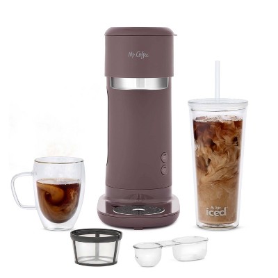 Mr. Coffee Iced Hot Single-Serve Coffeemaker with Reusable Tumbler and Nylon Filter - Caf&#233; Mocha