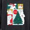 Women's - Coca-Cola - Christmas Tree Polar Bears Lightweight French Terry Wide Neck Long Sleeve Shirt - 2 of 4