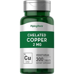 Piping Rock Chelated Copper 2mg | 300 Tablets - 1 of 1
