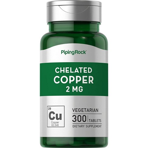 Piping Rock Chelated Copper 2mg | 300 Tablets : Target