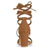 Allegra K Women's Back to College Open Toe Lace Up Chunky High Heels Strappy Sandals - 4 of 4