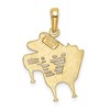 Black Bow Jewelry 14k Yellow Gold Textured Baby Grand Piano Pendant - 3 of 4