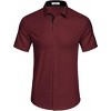 COOFANDY Men's Wrinkle Free Business Dress Shirts Short Sleeve Button Down Shirts - 3 of 4