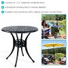 Sunnydaze 30.75" Round Sigonella Cast Aluminum Outdoor Patio Table, Black - 2 of 4