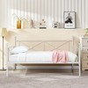 VECELO Metal Daybed with Headboard Heavy-duty Slats Support Sofa Bed Platform Mattress Foundation, Easy Assembly - 4 of 4
