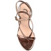 Journee Collection Womens Waverlee Open Toe High Stiletto Pumps Brown 8.5 - 4 of 4