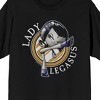 Teen  Titans Go Lady Legasus on Black Short Sleeve Adult T-Shirt - 2 of 3