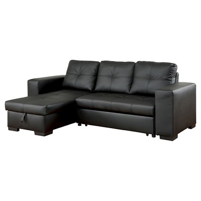 Felton Modern Style Pullout Sleeper Sofa Black - miBasics