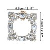 Unique Bargains Women's Rhinestone Shoe Buckle 2.17"x2.17" Gold Tone 2 Pcs - 2 of 4