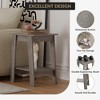 Side Table, End Table with 2-Tier Storage Shelf, Sofa Table for Small Space, Square Nightstand for Entryway, Farmhouse, Living Room, Easy Assembly - 3 of 4