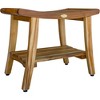 24" Harmony ED950 Wide Teak Shower Bench with Handles - EcoDecors: Bathroom Bench, 250lb Capacity - 3 of 4