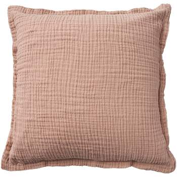 20"x20" Oversize Sofia Four Layer Muslin Square Throw Pillow Cover - Mina Victory