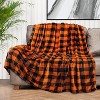 Lomsoe Black and Red Buffalo Plaid Flannel Throw Blanket for Couch, Soft Checkered Flannel Blanket for Sofa, Plaid Christmas Couch Throw Bed. - 2 of 4