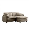 81" Corduroy Modular L-Shaped Sectional Sofa with Ottoman - 3 of 4