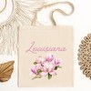 City Creek Prints Louisiana Flower Colorful Canvas Tote Bag - 15x16 - Natural - 2 of 2