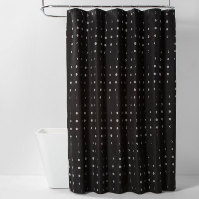 Moon Microfiber Shower Curtain  Gray/Black - Room Essentials™