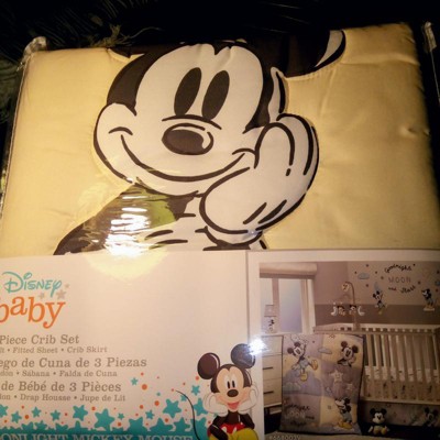 Lambs & Ivy Disney Baby Magical Mickey Mouse 3-Piece Crib Bedding Set -  Gray - Bed Bath & Beyond - 30823159