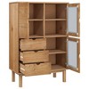 CLIHOME 49.2" H Classic Wooden Highboard Coffee Bar Cabinet Buffet Cabinet With Storage, Brown - 4 of 4