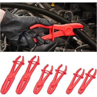TruAIR Hose Clamp Pliers Set, 6 Pack Line Pinch Tool for Automotive
