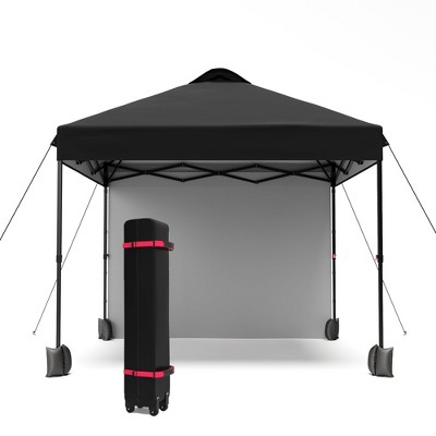 Garvee 10'x10' Outdoor Canopy Tent with Sidewall, Pop up Canopy with Vented Roof, Portable Instant Camping Beach Canopy Tents