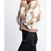 Women's Checker Cropped Sweater - ee:some - image 2 of 4