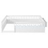 Kumasinova Montessori Floor Bed,Twin/Full Size Floor Bed Frame with High Rails,Light and Storage Shelf,Toddler Floor Bed for Kids - 4 of 4