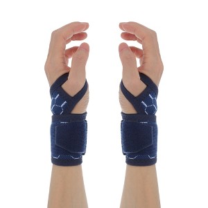 Unique Bargains Wrap-around Sport Wristbands 14.96"x2.95" 1 Pair - 1 of 4