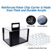 GSE 600pcs Acrylic Poker Chip Carrier, Casino Poker Chips Case with 6 Poker Chip Tray/Holder - 3 of 4