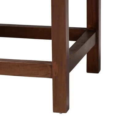 Liza Natural Seagrass and Acacia Wood Bohemian Accent Bench