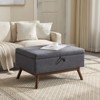 FONTOI Storage Bench, Compact Storage Organizer Coffee Table Suitable for Entryway Bedroom Living Room, Gray, 23.23"*17.72"*31.5" - 2 of 4