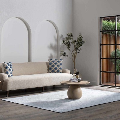 Hauteloom Isako Blue & Gray Solid Washable Area Rug