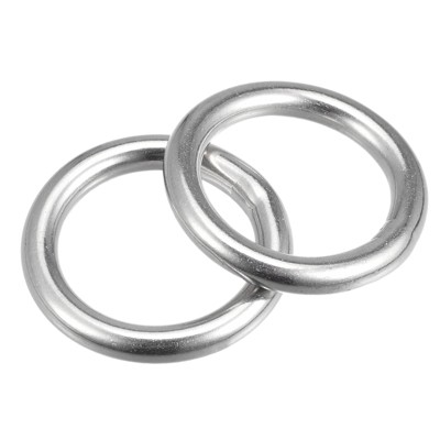 Unique Bargains Hanging Hardware 316 Stainless Steel Welded O-Rings 2 Pcs