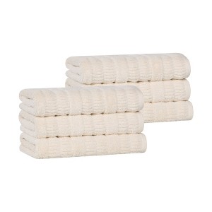 Smart Twist Viscose Cotton Blend Medium Weight Solid Textured Ribbed Towel Set by Blue Nile Mills - 1 of 4