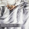 Cozy Bliss Faux Fur Throw Blankets Soft Animal Print Blanket for Couch Bed - 3 of 4
